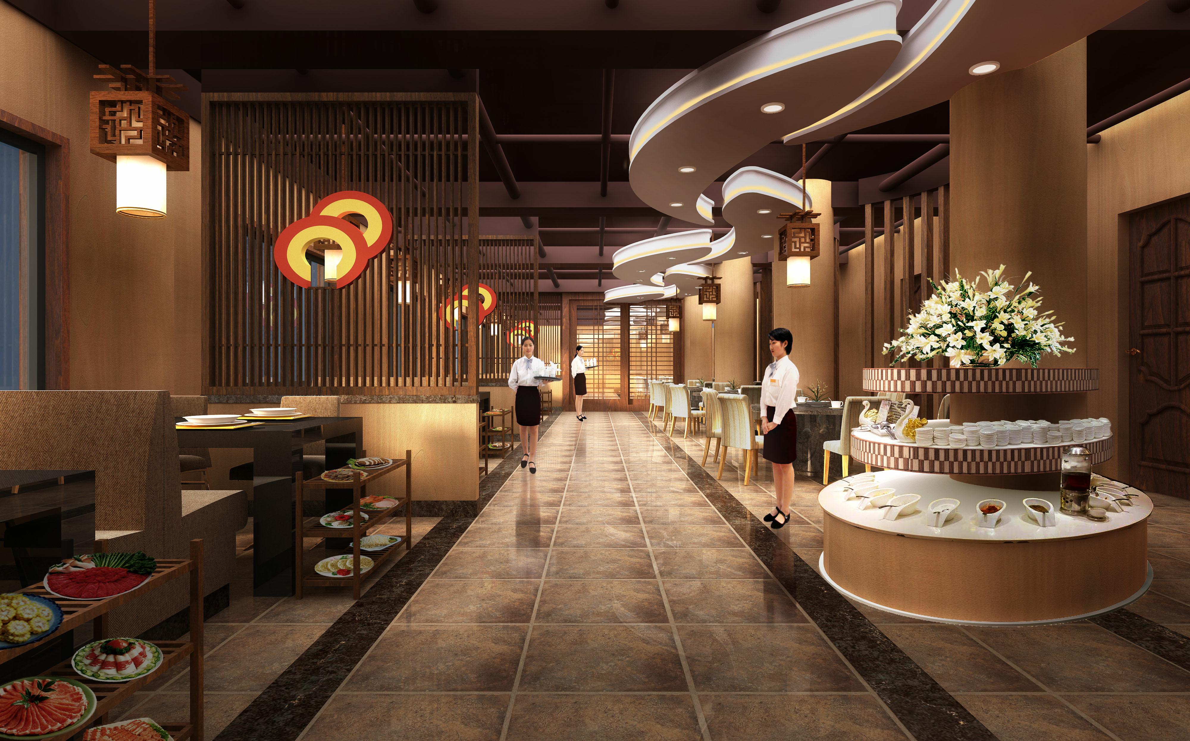 渔如意餐饮连锁大厅设计